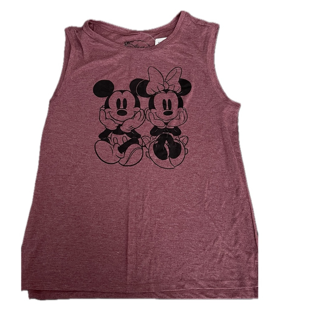Disney Tank Top - Burgundy with Mickey and Minnie
